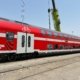 קרונות האופניים החדשים מדגם אלסטום Double deck אדומים (צילום: רכבת ישראל)